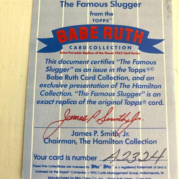 Topps Laminated Limited Edition 1991 Commemorative Babe Ruth Baseball ⚾️Card - Picture 4 of 10